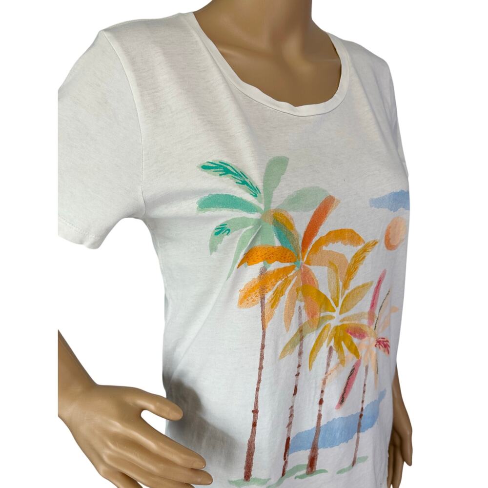 J. Crew Collector Palms Graphic Cotton Tee BY964 Size M - Picture 9 of 12